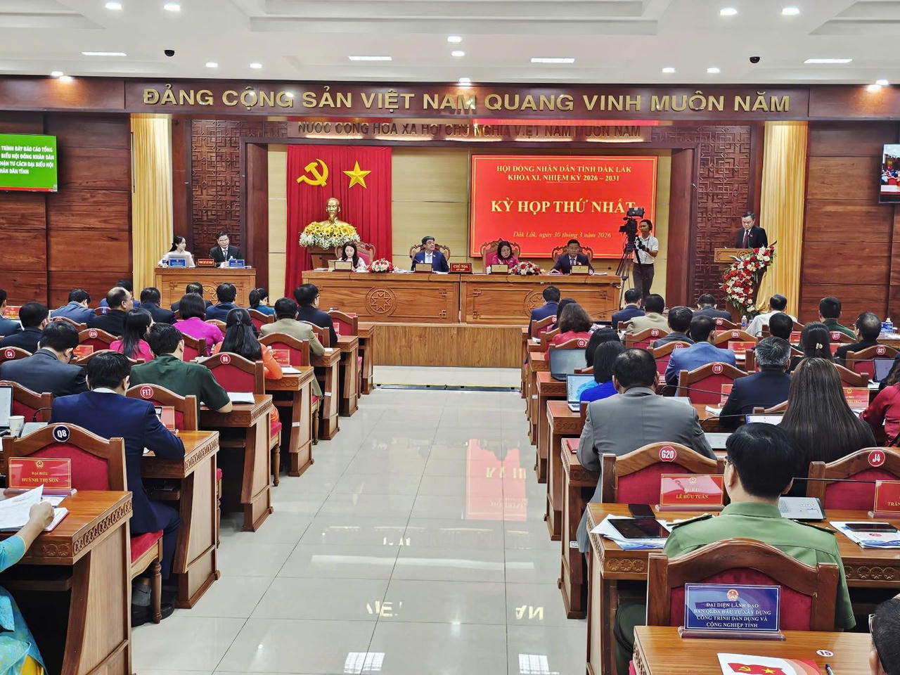 Toàn cảnh Kỳ họp thứ Nhất, HĐND tỉnh Đắk Lắk khóa XI, nhiệm kỳ 2026-2031