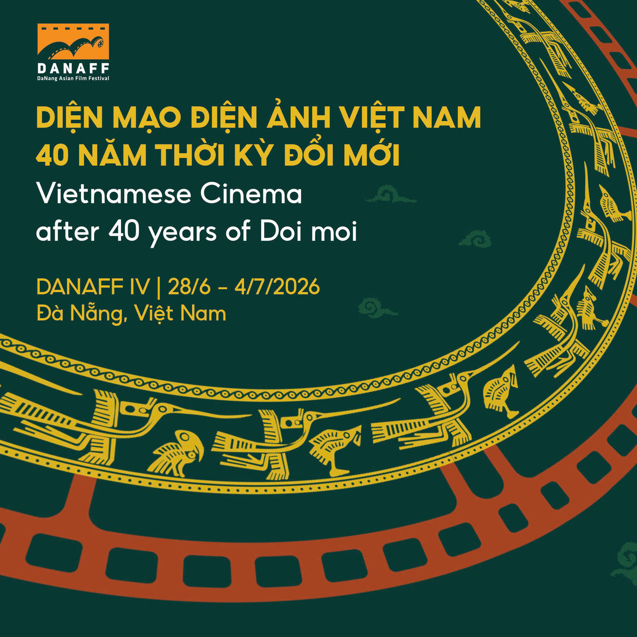 Liên hoan phim châu Á Đà Nẵng lần thứ IV (DANAFF IV) diễn ra từ ngày 28/6 đến 4/7/2026 tại TP Đà Nẵng.