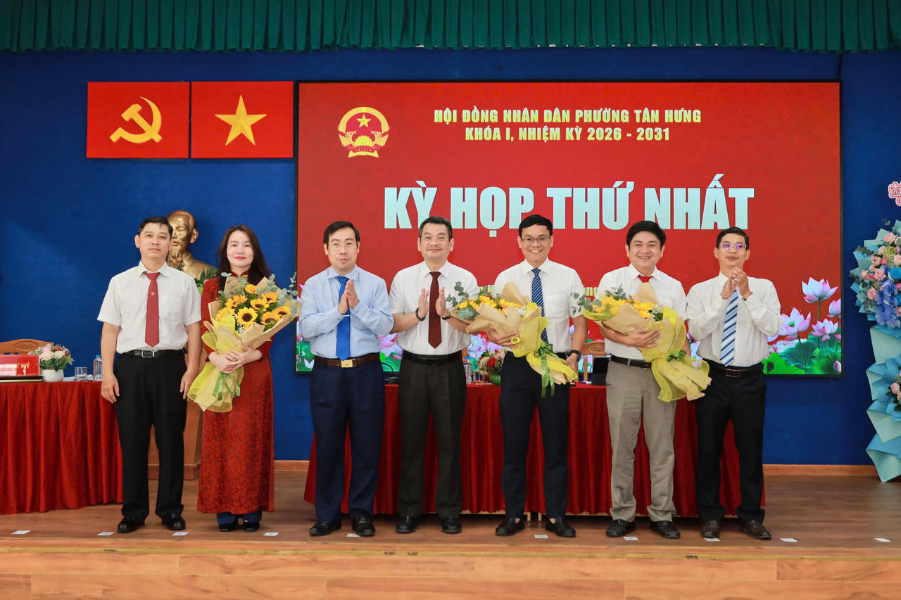 Phường Tân Hưng, TP HCM kiện toàn bộ máy chính quyền nhiệm kỳ 2026-2031