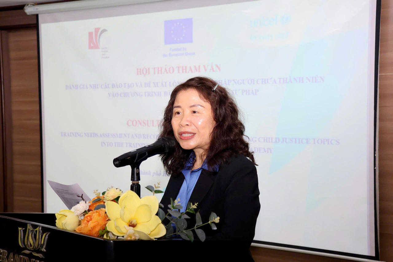 Bà Nguyễn Thanh Trúc, đại diện UNICEF tại Việt Nam phát biểu