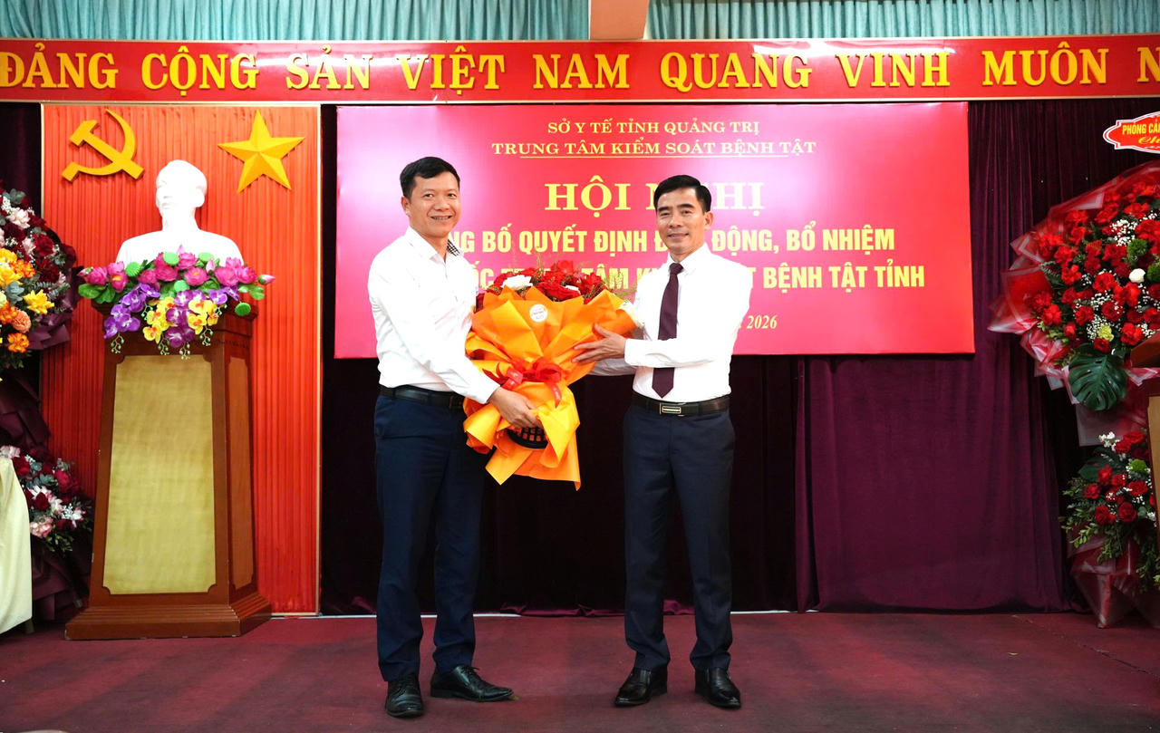Quảng Trị kiện toàn nhân sự lãnh đạo Trung tâm Kiểm soát bệnh tật tỉnh