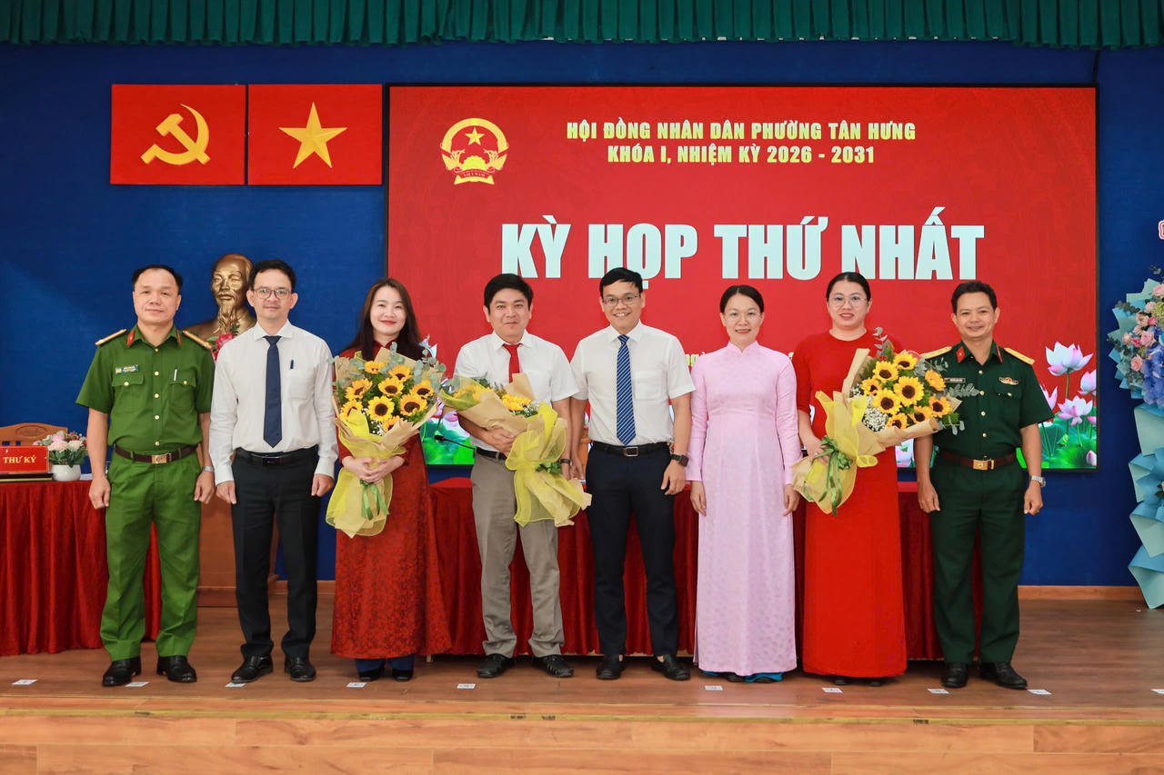 Phường Tân Hưng, TP HCM kiện toàn bộ máy chính quyền nhiệm kỳ 2026-2031