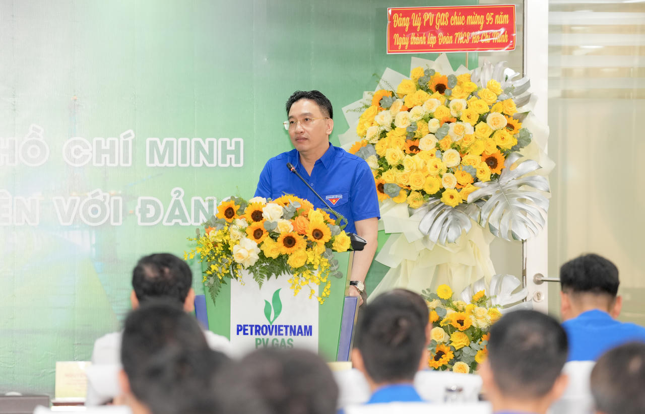 Chủ tịch PV GAS Nguyễn Thanh Bình phát biểu tại chương trình.