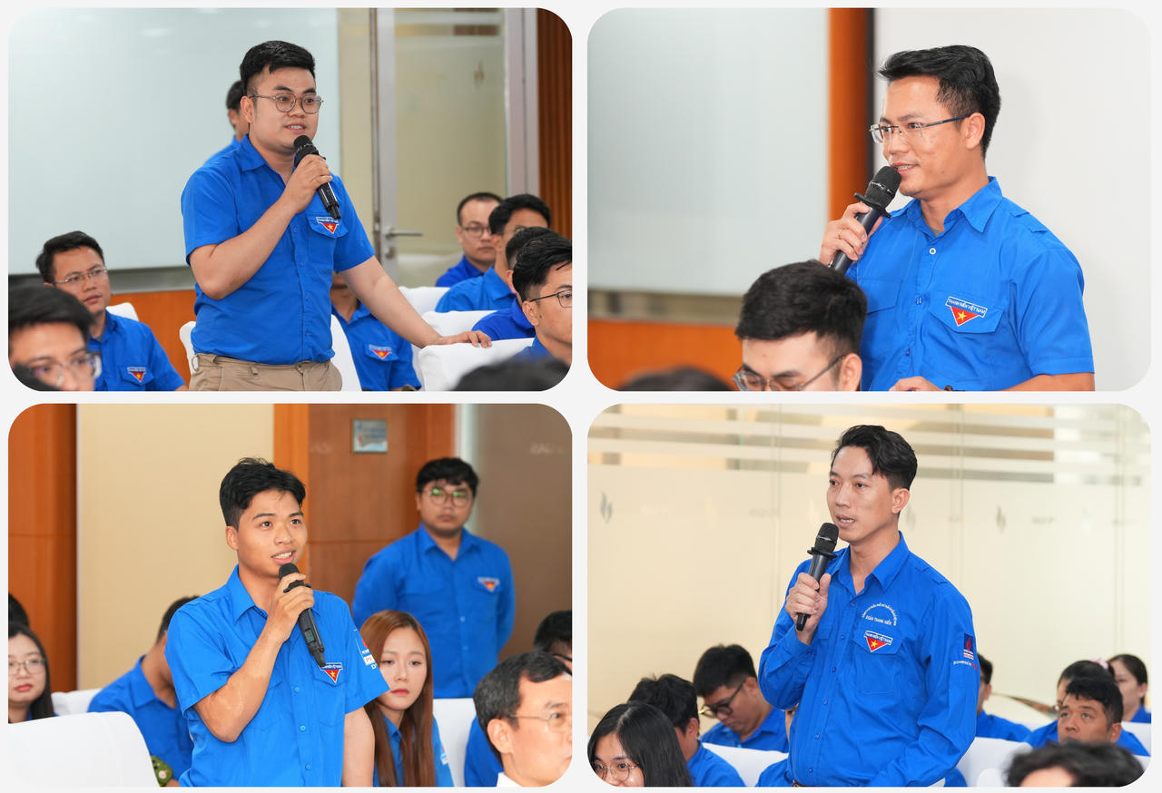 Đoàn viên thanh niên PV GAS sôi nổi và thẳng thắn trao đổi các vấn đề lớn với Chủ tịch PV GAS.