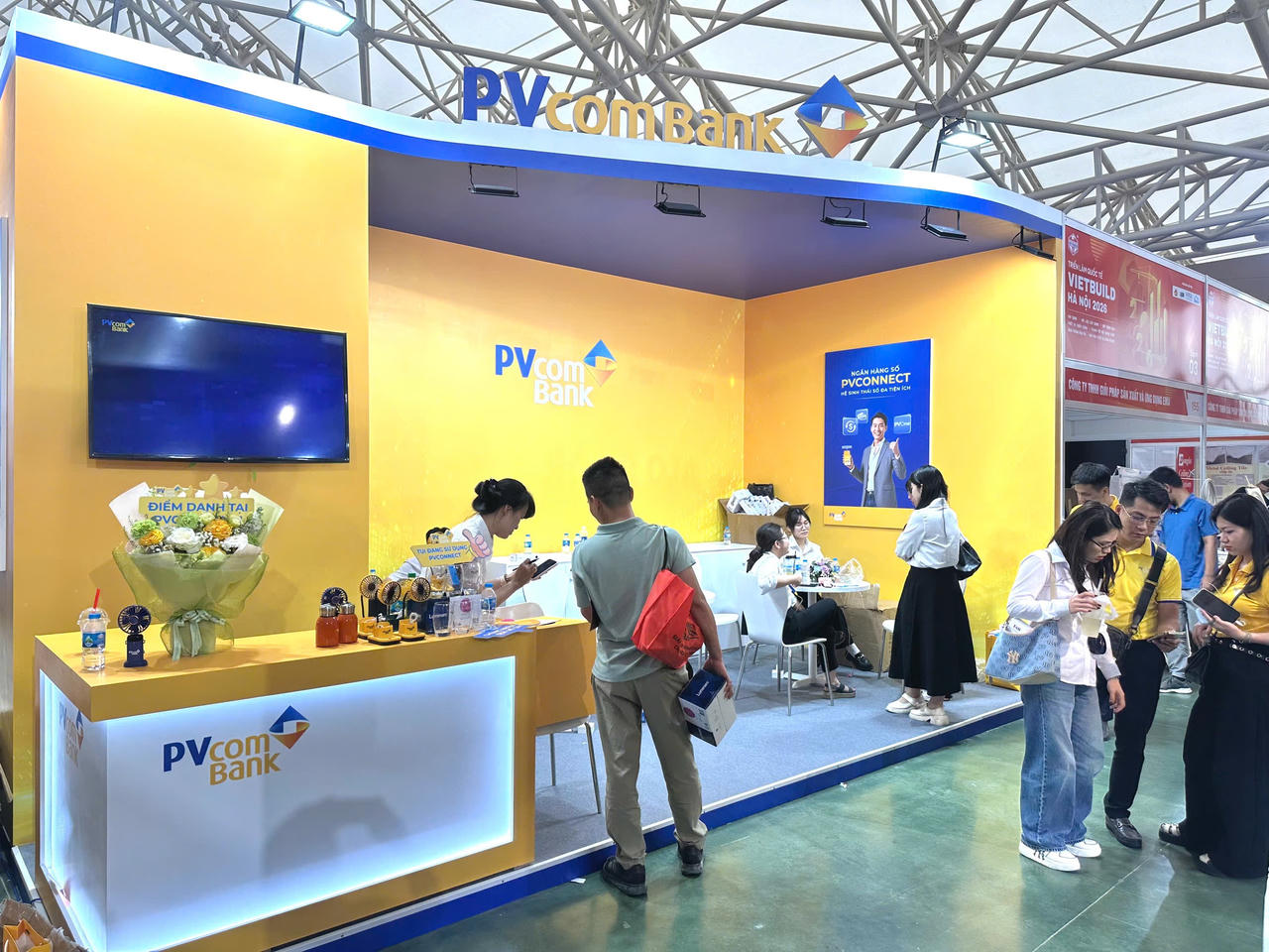 Gian hàng của PVcomBank đặt tại sảnh số 3, vị trí 149 & 154