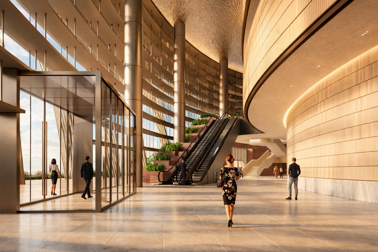 Phối cảnh tầng 2 của công trình Nhà hát.