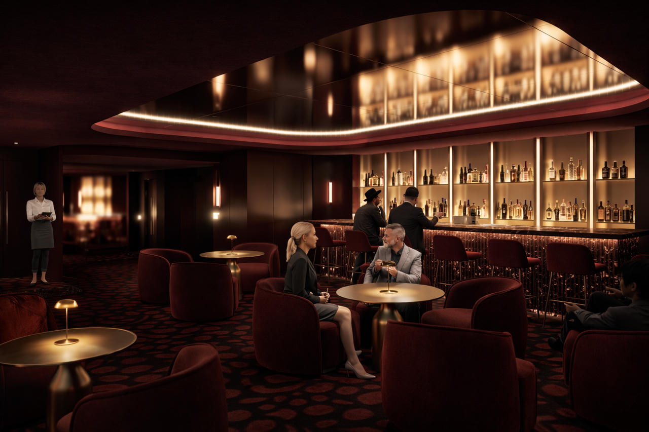 Tổng thể không gian không chỉ phục vụ chức năng nghỉ ngơi, mà còn góp phần kéo dài trải nghiệm trước và sau buổi diễn.