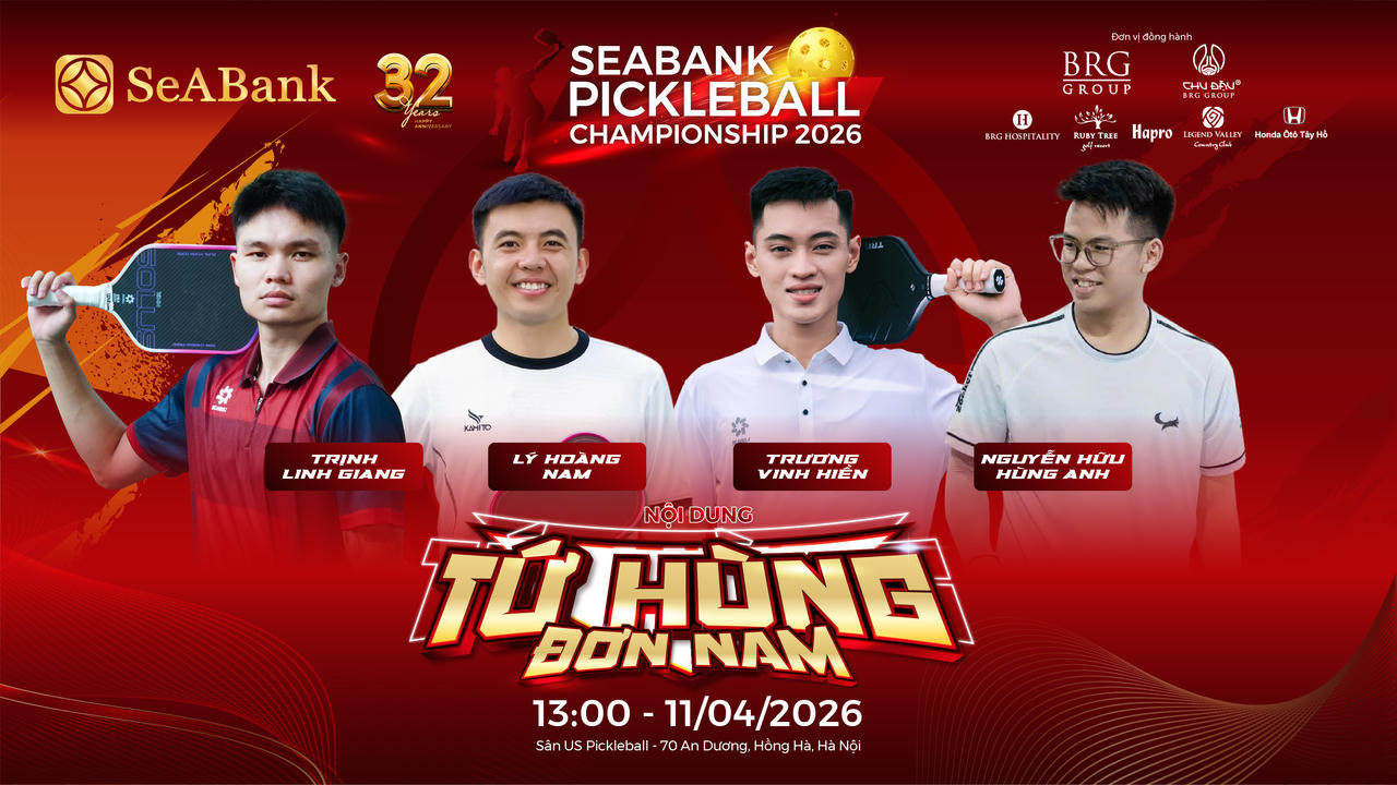 Giải SeABank Pickleball Championship 2026 được tổ chức nhằm gây quỹ từ thiện, tiếp tục nâng bước học sinh nghèo. (Ảnh: Lê Hanh)