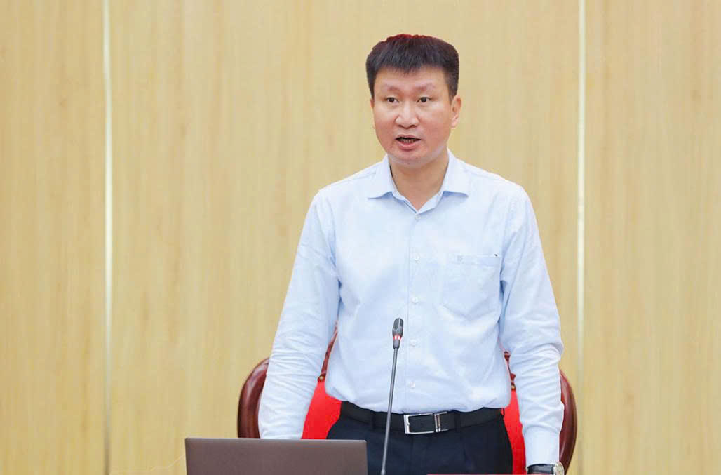 Ông Trần Huy Tuấn, Ủy viên Trung ương Đảng, Bí thư Tỉnh ủy phát biểu kết luận hội nghị.