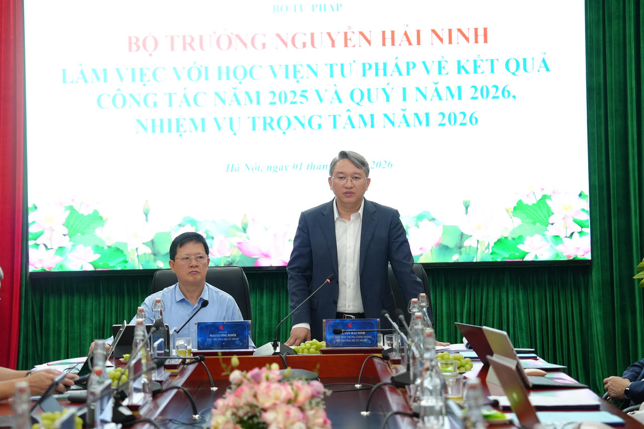 Bộ trưởng Nguyễn Hải Ninh: Xây dựng Học viện Tư pháp thích ứng yêu cầu của kỷ nguyên mới