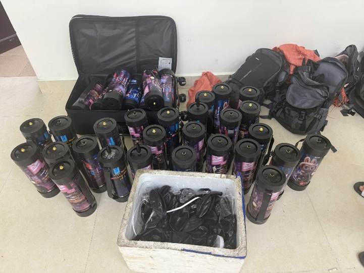 Tang vật cơ quan Công an thu giữ (Ảnh: CACC)