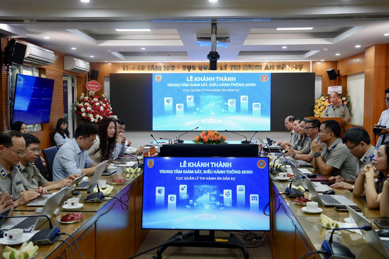 Khánh thành Trung tâm giám sát, điều hành thông minh Cục Quản lý Thi hành án dân sự