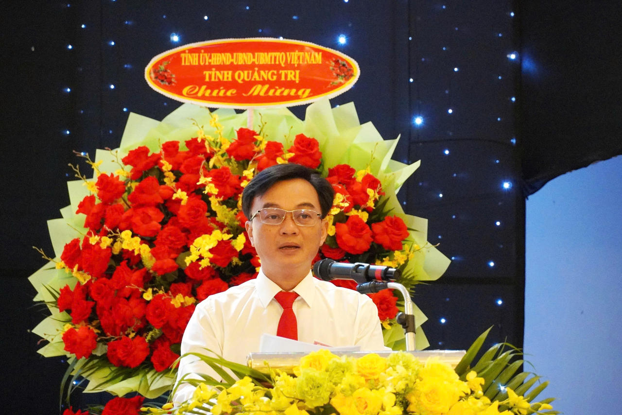 Phó Bí thư Tỉnh ủy, Chủ tịch Ủy ban MTTQ Việt Nam tỉnh Nguyễn Chiến Thắng phát biểu chỉ đạo tại Đại hội.