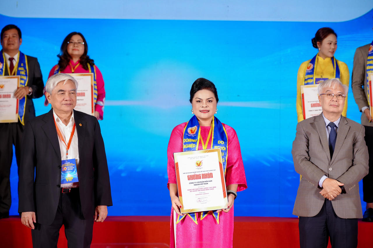 Vedan lần thứ 20 được vinh danh “Hàng Việt Nam chất lượng cao” năm 2026