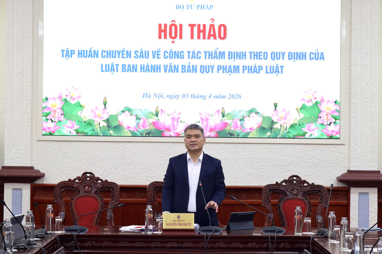 Thứ trưởng Nguyễn Thanh Tú phát biểu khai mạc.