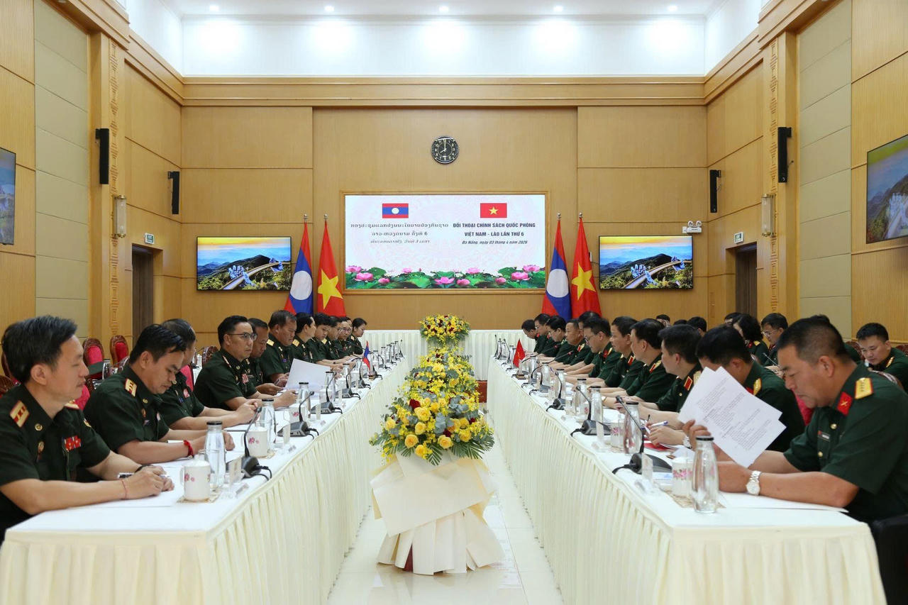 Quang cảnh Đối thoại Chính sách quốc phòng Việt Nam - Lào lần thứ 6.