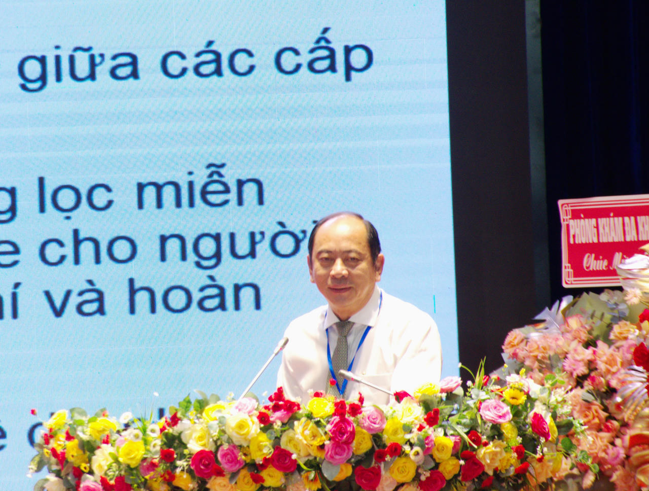 PGS.TS Tăng Chí Thượng chia sẻ các giải pháp nâng cao chất lượng khám chữa bệnh tại tuyến y tế cơ sở.