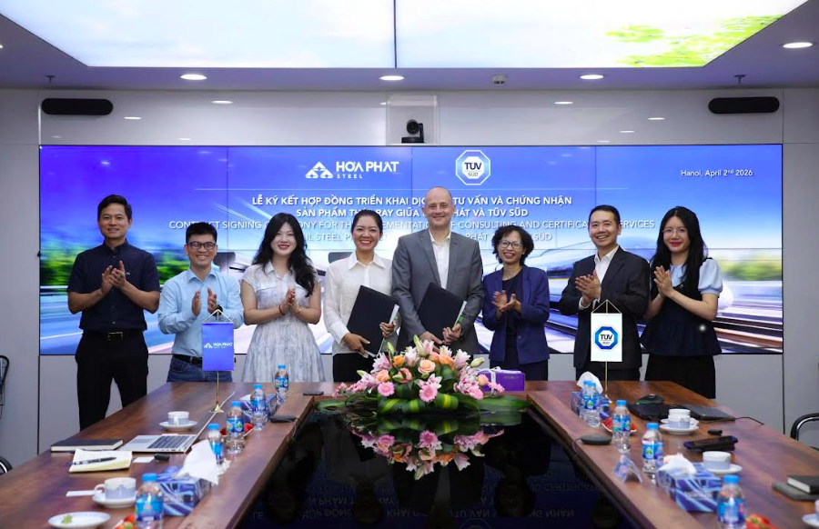 Tập đoàn Hòa Phát (HPG) và TUV SUD hợp tác thẩm định cấp chứng nhận chất lượng ray đường sắt