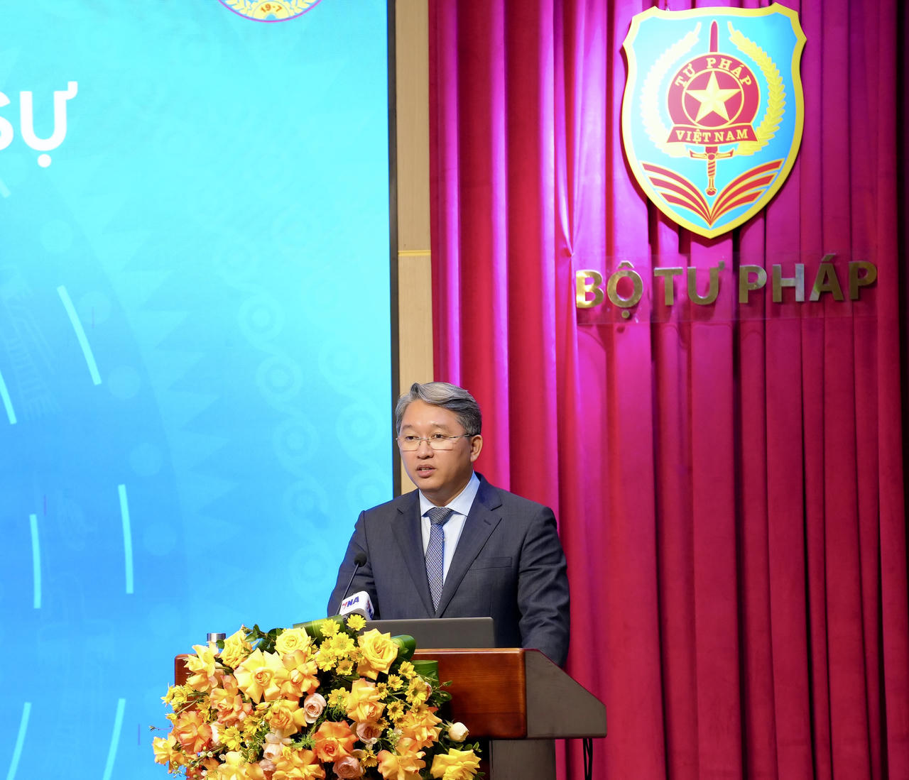 Bộ trưởng Nguyễn Hải Ninh phát biểu tại buổi lễ.