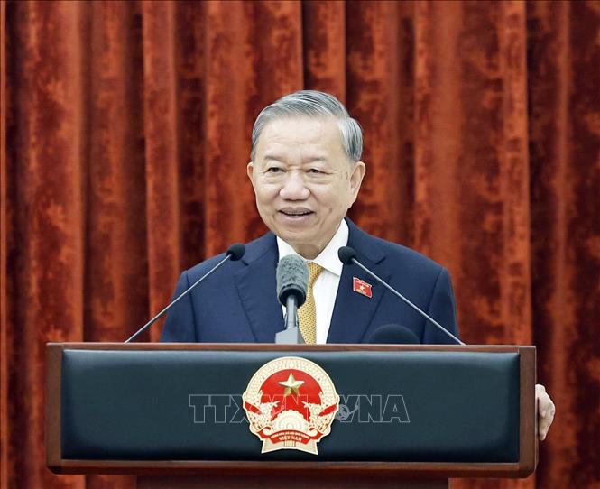 Tổng Bí thư, Chủ tịch nước Tô Lâm phát biểu. Ảnh: Thống Nhất/TTXVN