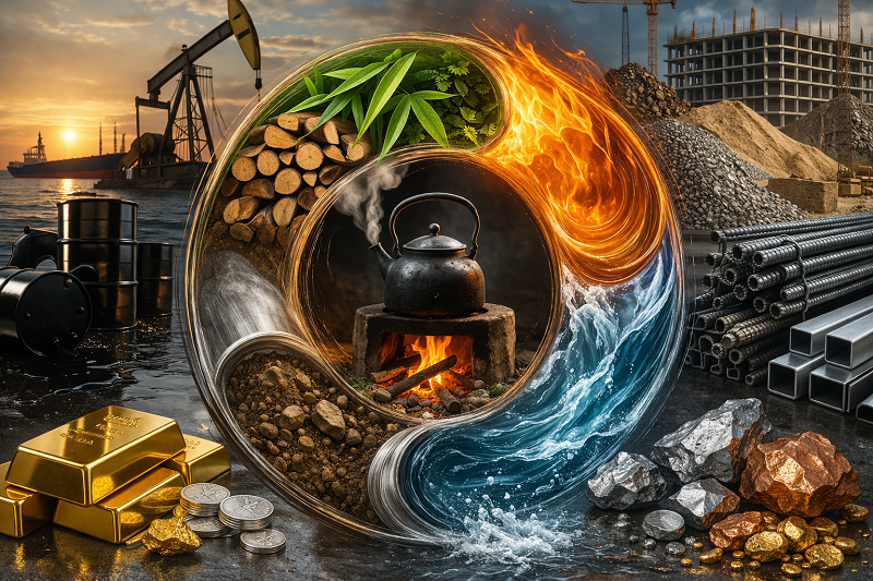 Bếp củi đun nước và phép cân bằng ngũ hành giữa cơn biến động thời cuộc