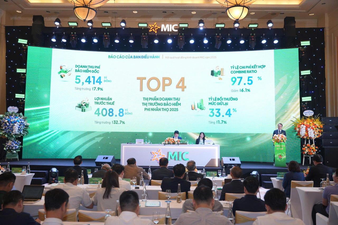 Đại hội đồng cổ đông thường niên năm 2026, Tổng Công ty Cổ phần Bảo hiểm Quân đội (MIC – mã chứng khoán: MIG) diễn ra tại Hà Nội sáng ngày 09/04/2026