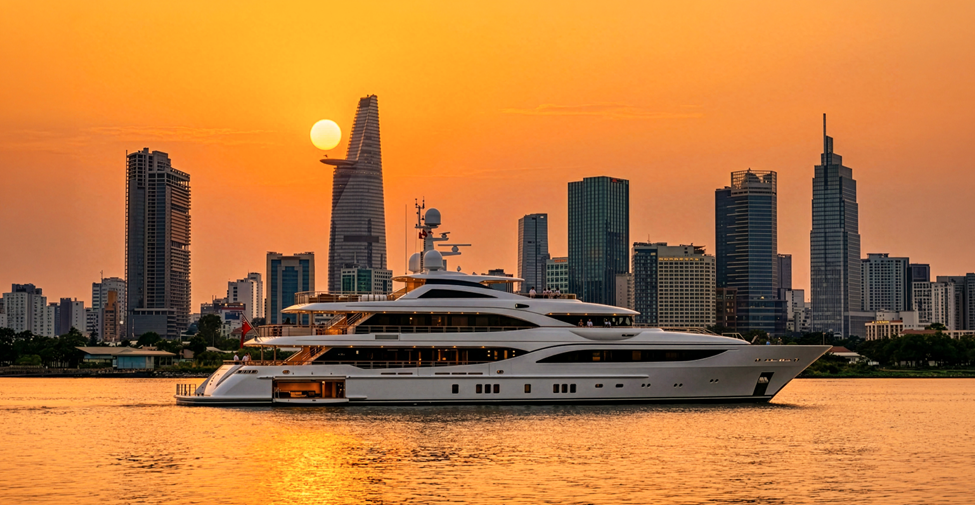 Ngắm hoàng hôn trên sông Sài Gòn bằng du thuyền sang trọng