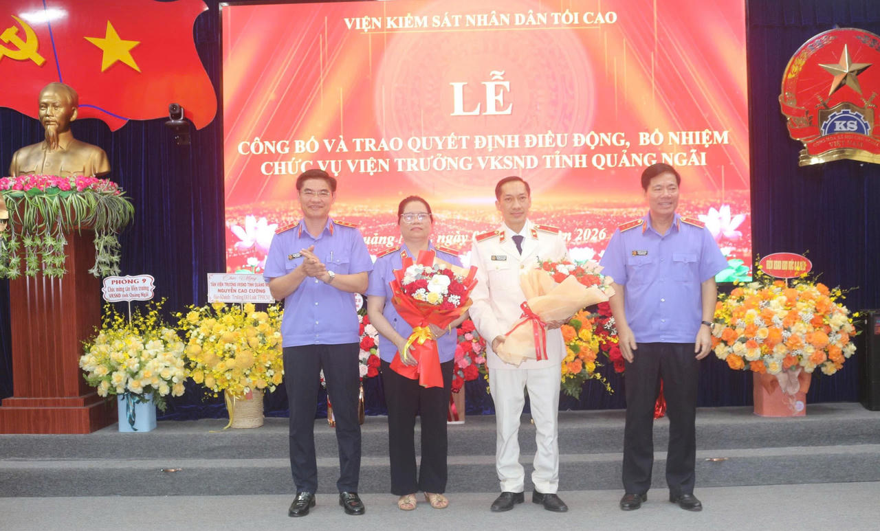 Bà Phạm Thị Kim Liên, Kiểm sát viên cao cấp, Viện trưởng VKSND tỉnh Quảng Ngãi được bổ nhiệm giữ chức vụ Phó Viện trưởng Viện Công tố và Kiểm sát xét xử phúc thẩm tại Đà Nẵng.