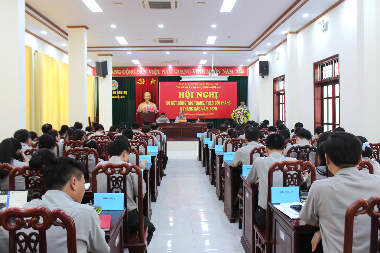 Thi hành án dân sự Nghệ An ghi dấu trong nửa "chặng đường" năm 2026