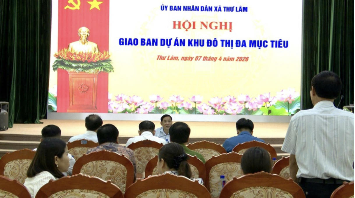 Xã Thư Lâm (Hà Nội) tổ chức Hội nghị giao ban đánh giá tiến độ GPMB Dự án khu đô thị đa mục tiêu.