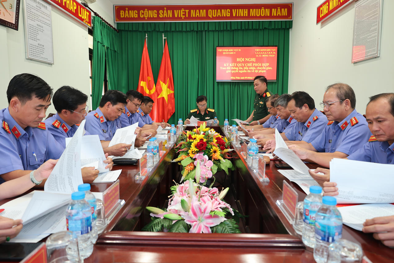 Công tác phối hợp giữa Viện KSQS khu vực 93 và các Viện KSND khu vực tỉnh Đồng Tháp đã được triển khai chặt chẽ