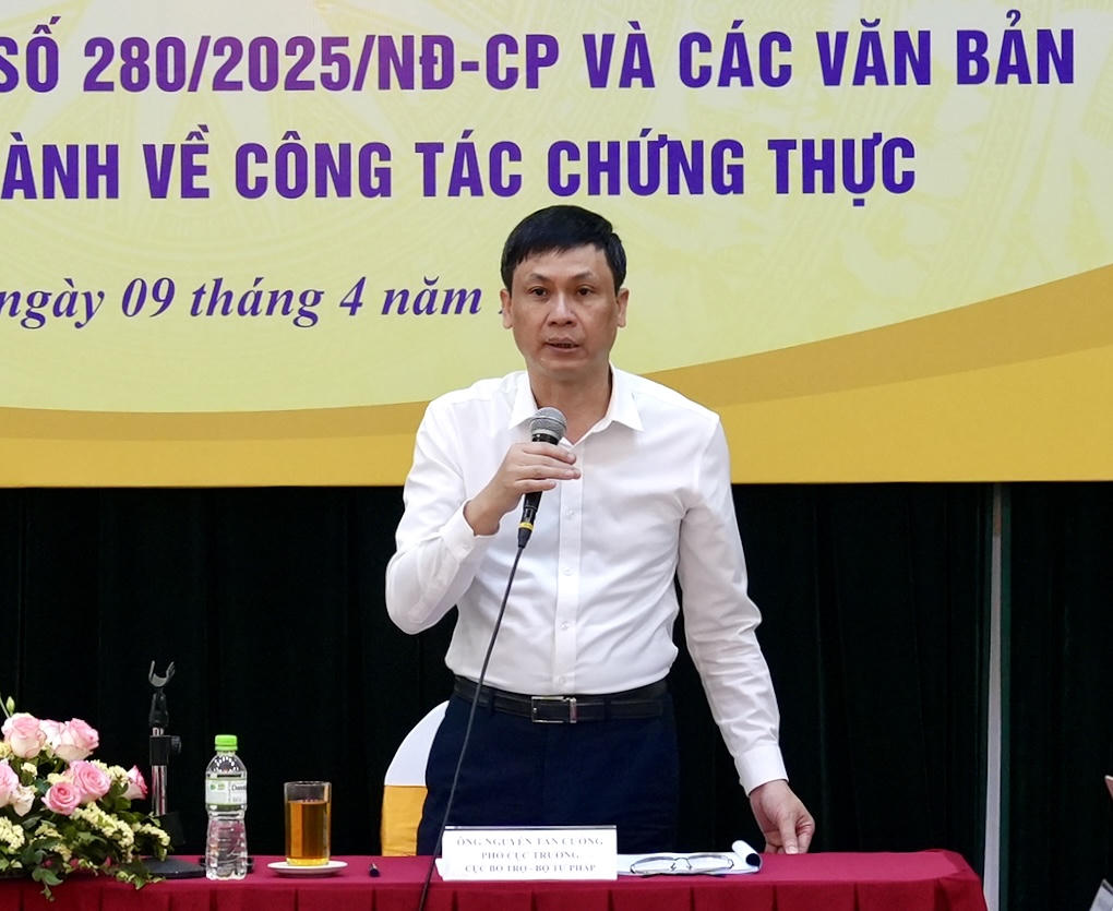 Phó Cục trưởng Nguyễn Tấn Cường phát biểu khai mạc.
