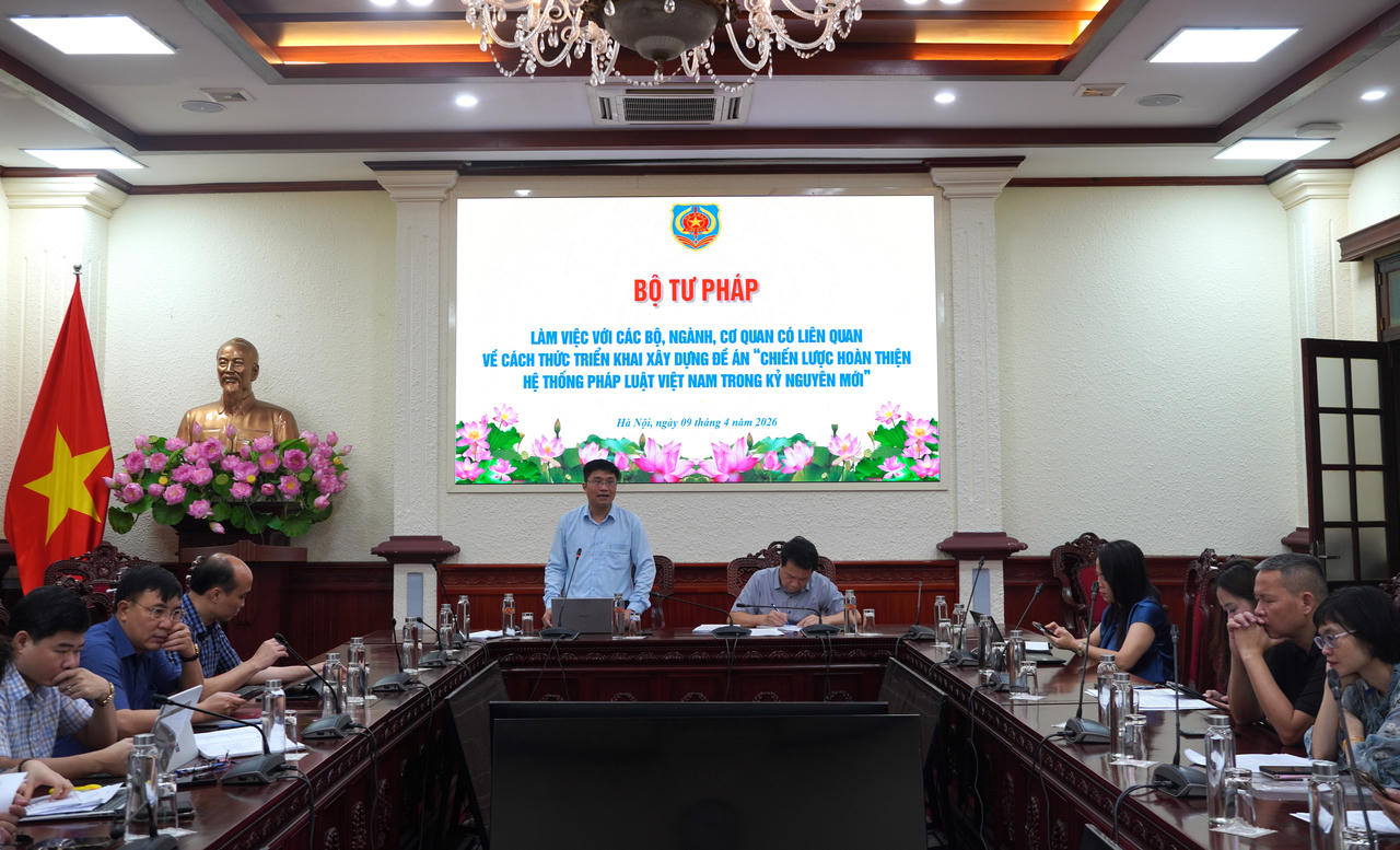 Triển khai xây dựng Đề án “Chiến lược hoàn thiện hệ thống pháp luật Việt Nam trong kỷ nguyên mới” đảm bảo tiến độ, chất lượng 