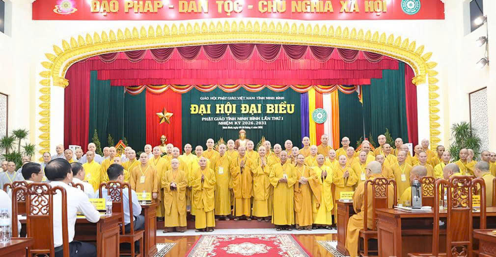 Ban Trị sự Giáo hội Phật giáo Việt Nam tỉnh Ninh Bình nhiệm kỳ 2026-2031 ra mắt Đại hội.