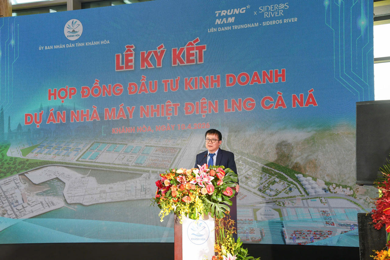 Ông Nguyễn Tâm Thịnh – Chủ tịch Tập đoàn Trungnam phát biểu