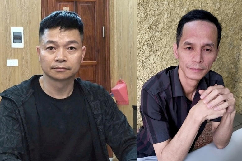 Bị can Minh (trái) và Lưu Văn Tiến 
được xác định giữ vai trò chủ mưu, cầm đầu. 
(Ảnh trong bài: VKSND TP Hà Nội)