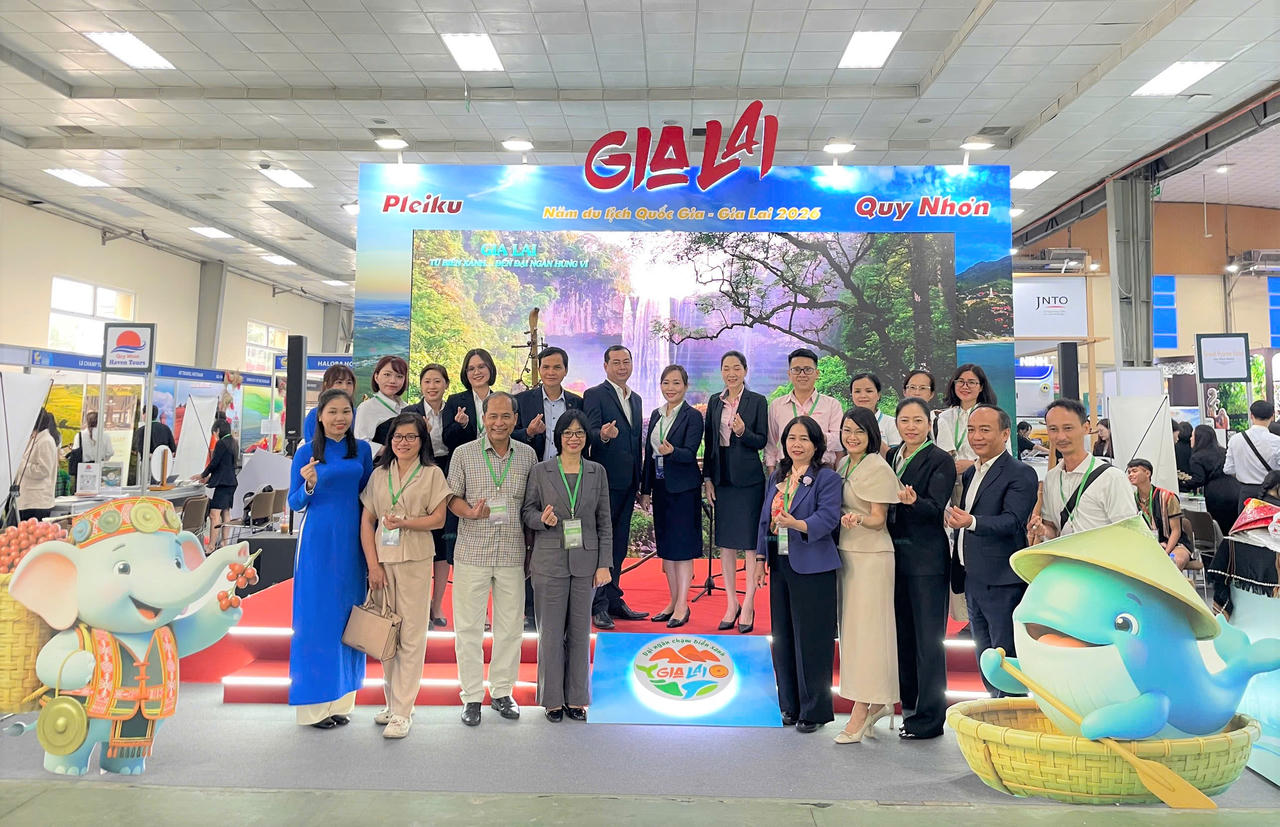 Đoàn công tác tỉnh Gia Lai tại Hội chợ Du lịch Quốc tế Việt Nam 2026.
