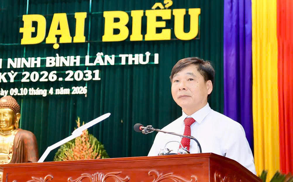 Ông Nguyễn Anh Chức, Ủy viên Ban Thường vụ Tỉnh ủy, Phó Chủ tịch UBND tỉnh phát biểu tại Đại hội.