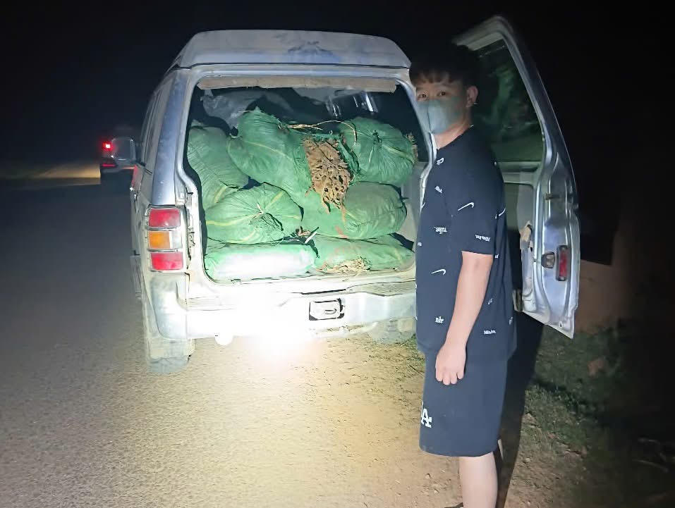 Thuốc lá sấy khô không có nguồn gốc hợp pháp bị lực lực lượng BĐBP bắt giữ. (Ảnh: BPCB)