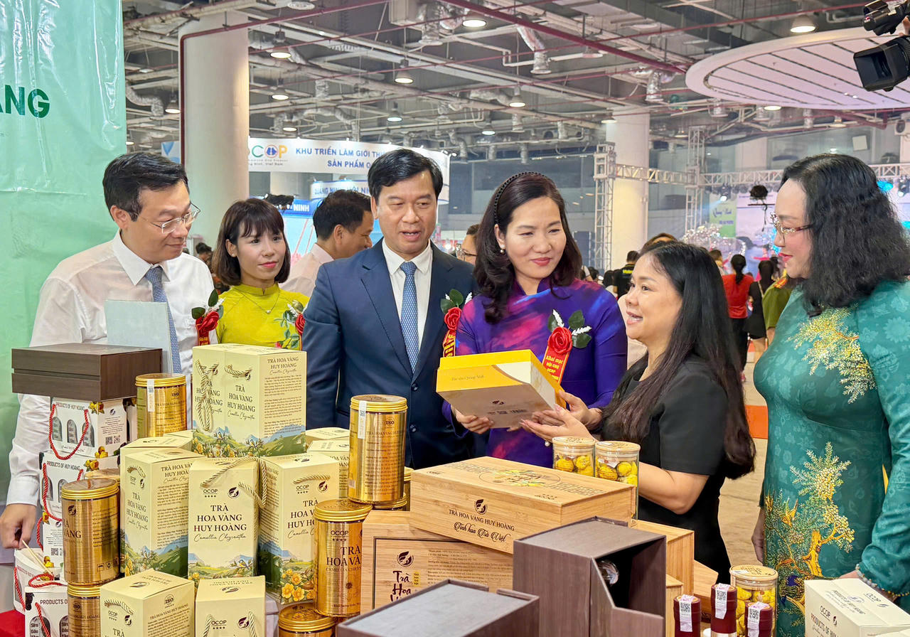 Đại biểu tham quan các gian hàng.