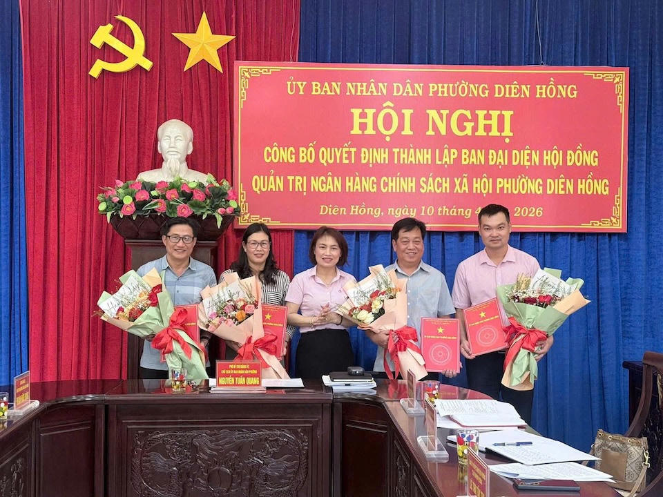 Gia Lai: Thành lập Ban đại diện Hội đồng quản trị Ngân hàng Chính sách xã hội phường Diên Hồng