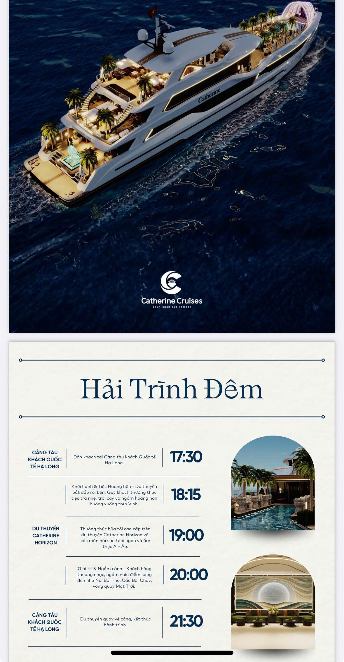 Du thuyền Catherine Horizon - Tuyệt tác giữa lòng di sản thiên nhiên thế giới