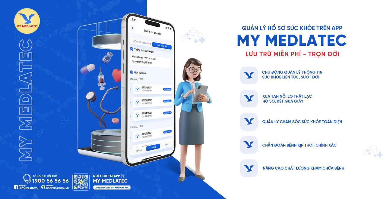 Ứng dụng My MEDLATEC tích hợp nhiều tiện ích nổi bật.