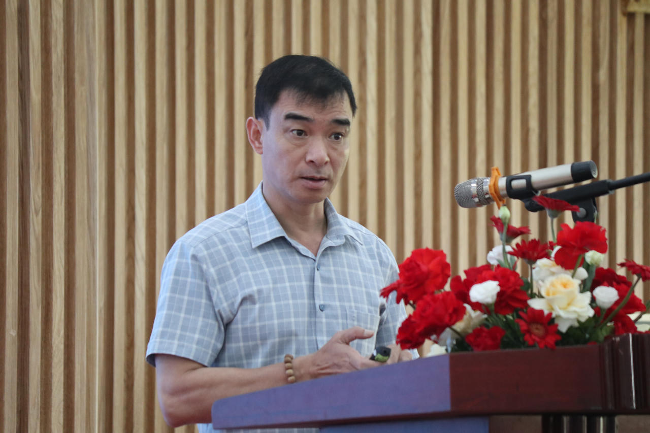 Ông Trần Thanh Hưng - Giám đốc Sở Tư pháp tỉnh Điện Biên phát biểu.