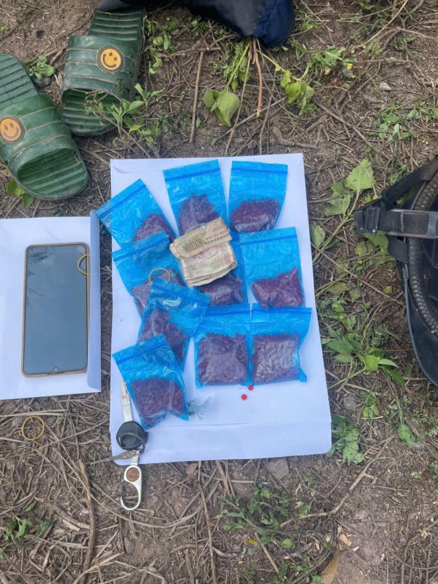 Số ma túy tổng hợp thu giữ tại hiện trường (ảnh: Công an tỉnh Điện Biên)