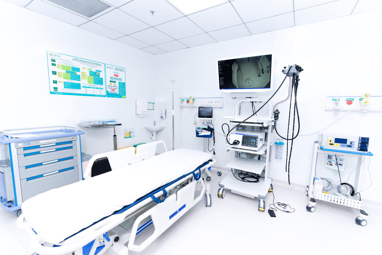 Không gian nội soi tiêu hóa hiện đại với hệ thống Olympus CV-1500 (EVIS X1) – Nhật Bản tại Bệnh viện Đa khoa Việt Mỹ.