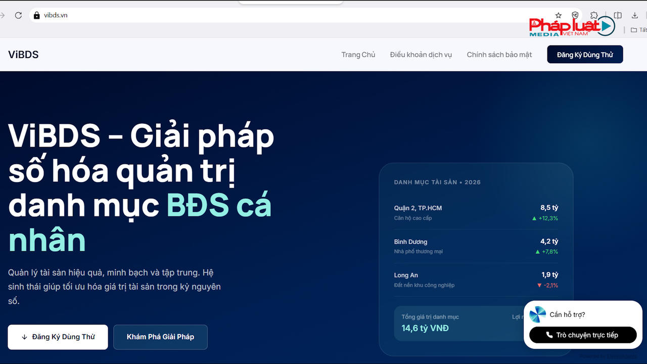 ViBDS – Giải pháp số hóa quản lý danh mục bất động sản cá nhân
