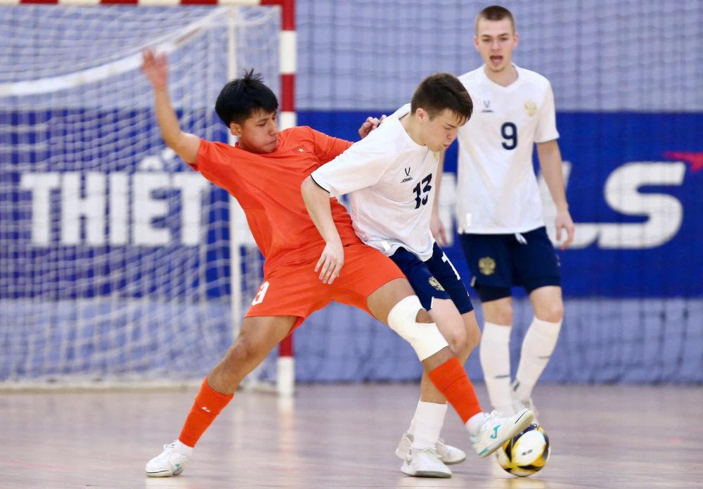U19 futsal Việt Nam thua đậm U19 Nga