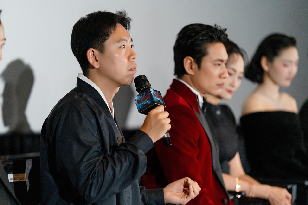 Đạo diễn Đỗ Quốc Trung đánh giá cao đàn anh sau 2 lần hợp tác. Ảnh: NSX