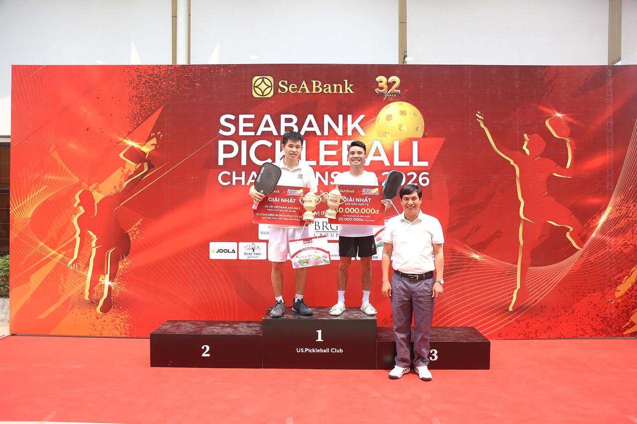 SeABank Pickleball Championship 2026: 416 VĐV tranh tài, gây quỹ từ thiện gần 620 triệu đồng cho giáo dục và môi trường

